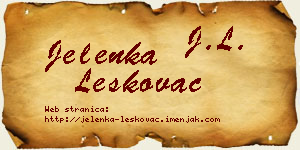 Jelenka Leskovac vizit kartica